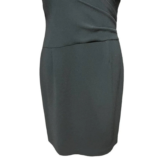 Rickie Freeman for Teri Jon Black Ruched Lace Neck Sheath‎ Dress Size US 6 - Picture 3 of 10